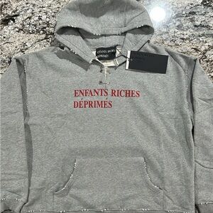 ERD safety pin hoodie grey size medium brand new